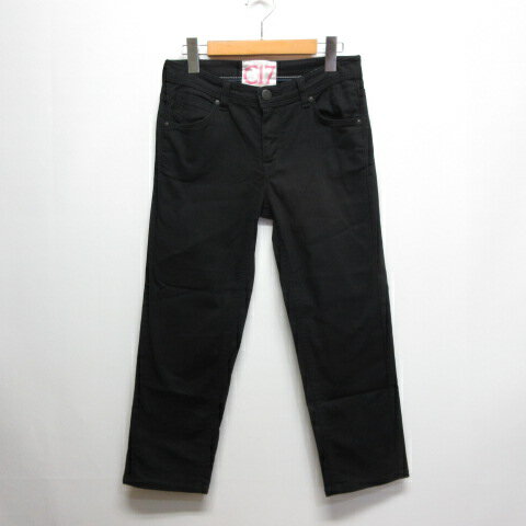 【中古】エドウィン EDWIN C17 サマー ストレッチ カプリ パンツ S 黒 ブラック クロップド ジッパーフライ レディース 【ベクトル 古着】 250702 【中古】エドウィン EDWIN C17 サマー ストレッチ カプリ パンツ S 黒 ブラック クロップド ジッパーフライ レディース 【ベクトル 古着】 250702