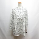 【中古】未使用品 シンプリシテェ SIMPLICITE ドット柄 長袖 チュニック ブラウス F 生成 バックプリーツ タグ付き レディース 【ベクトル 古着】 250703