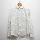 ブランド古着ベクトルプレミアム店で買える「【中古】ジーンズファクトリークローズ JEANS FACTORY Clothes 迷彩柄 カモフラ柄 長袖 フランネル シャツ M オフホワイト 日本製 メンズ 【ベクトル 古着】 250728」の画像です。価格は1,500円になります。