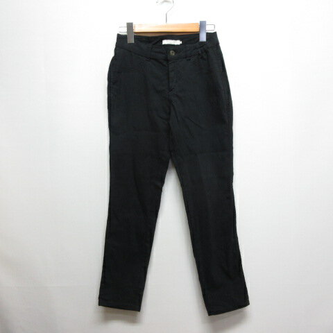 【中古】ショコラフィネローブ chocol raffine robe スキニー パンツ S 黒 ブラック ストレッチ ジッパーフライ レディース 【ベクトル 古着】 251024