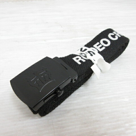 【中古】未使用品 ロデオクラウンズ Rodeo Crowns ガチャベルト ローラーバックル ロゴ 黒 ブラック 【ベクトル 古着】 251116