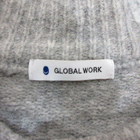 【中古】グローバルワーク GLOBAL WORK 長袖 ニット ワンピース F 杢グレー サイドスリット レディース 【ベクトル 古着】 260206 vectorpremium-18871625 ブランド古着ベクトルプレミアム店 サンプル画像3