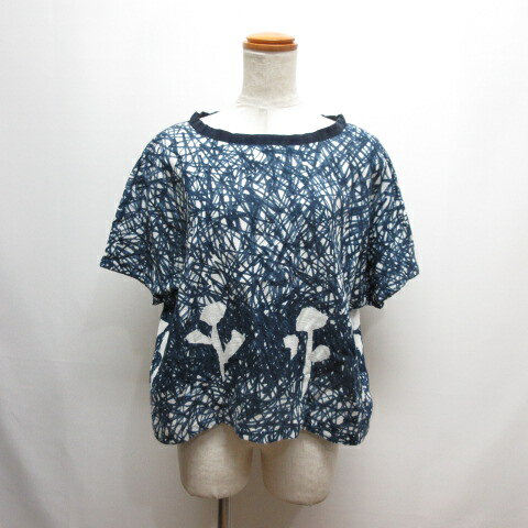 mina perhonen / call 半袖カットソー ミナペルホネン mina perhonen call コットン刺繍クルーネック長袖T