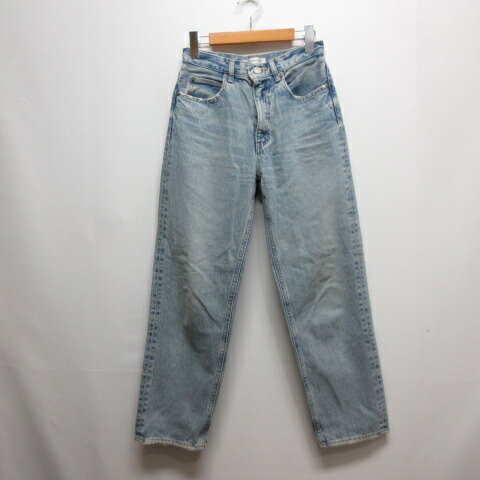 [Used] MOUSSY MV JW Tapered Denim Jeans, Size 25, Blue, 010ASS11-2490, Zipper Fly, Distressed Finish, Women's [Vector Used Clothing] 260507