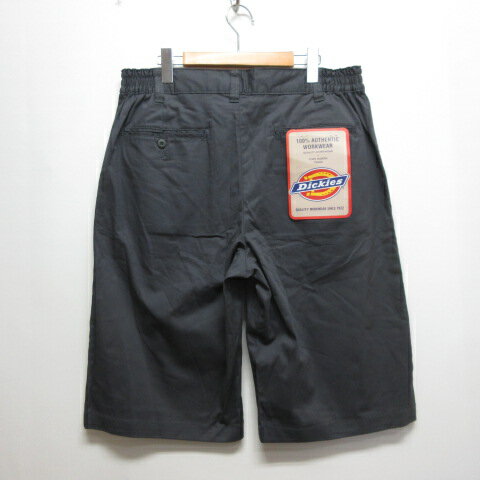 【中古】未使用品 ディッキーズ Dickies ツイル カラー ショート ハーフ パンツ XL チャコールグレー 3278-5310 ジッパーフライ サイドゴム タグ付き メンズ 【ベクトル 古着】 260521