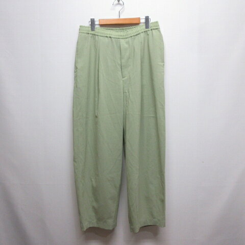 【中古】モンキータイム MONKEY TIME アローズ 美品 RENU TRO WD ANKLE PANT イージー パンツ XL ライムグリーン 8314-144-1416 ウエストゴム ポリエステル メンズ 【ベクトル 古着】 260522