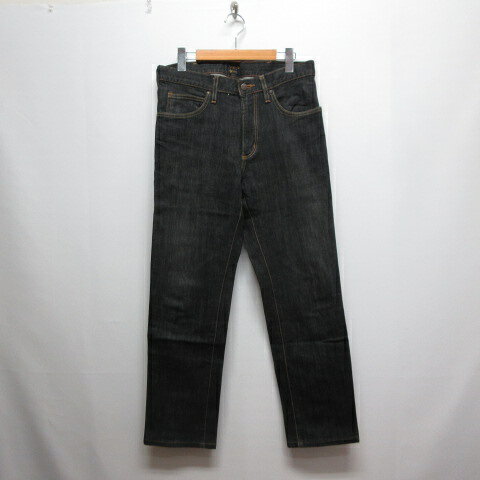 [Used] Wrangler WM0382 Straight Denim Jeans, Size 31, Black, Zipper Fly, Stretch, Men's [Vector Used Clothing] 260617