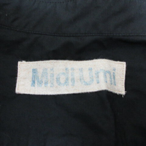 ブランド古着ベクトルプレミアム店の【中古】ミディウミ MidiUmi フレンチスリーブ オールインワン サロペット 黒 ブラック 半袖 コットン 日本製 レディース 【ベクトル 古着】 260707｜アングル3