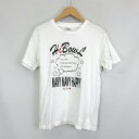 【中古】ハイボール HI BOWL MANY MANY HAPPY プリント 半袖 Tシャツ 白 ホワイト S メンズ レディース 【ベクトル 古着】 231011