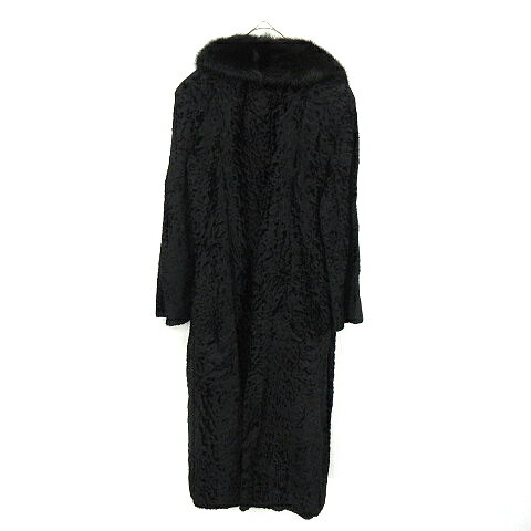 【中古】Blum's Vogue ロング ファー コート 黒 ブラック レディース 【ベクトル 古着】 241121