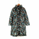 【中古】フィロディセタ Filo di Seta 総柄 ダウン コート ロング 40 マルチカラー レディース 【ベクトル 古着】 250318(4)