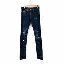 【中古】エイプリル77 April77 JOEY ダメージ加工 スキニー デニム パンツ 27 青 ブルー メンズ 【ベクトル 古着】 250518