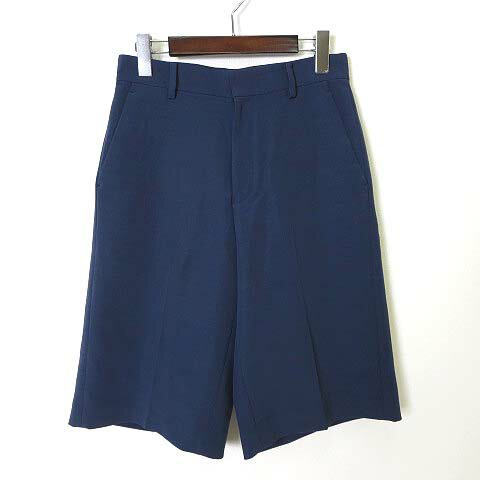 【中古】イエナ IENA パンツ ガウチョパンツ センタープレス フレア S 紺 ネイビー レディース 【ベクトル 古着】 210726