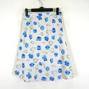 【中古】リリーブラウン Lily Brown スカート 花柄 シフォン シアー マーメイド フレア ひざ丈 M 1 白 ホワイト 青 ブルー 緑 レディース 【ベクトル 古着】 230619(4)