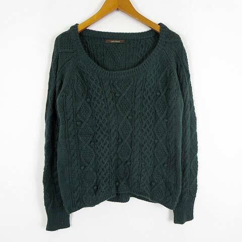 【中古】チャオパニック CIAOPANIC ニット セーター ケーブル編み 模様編み ウール クルーネック 長袖 ..