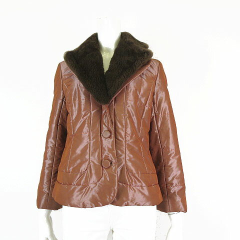 【中古】ダナパリ DANAPARIS ジャケット 中綿 ヌートリア ファー 毛皮 L 40 オレンジブラウン レディース 【ベクトル 古着】 241022 【中古】ダナパリ DANAPARIS ジャケット 中綿 ヌートリア ファー 毛皮 L 40 オレンジブラウン レディース 【ベクトル 古着】 241022