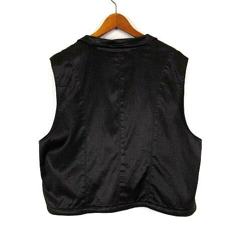 【中古】シャミーデポ Chamois Depo ジレ ベスト スナップボタン ストレッチ ノースリーブ M ダークブラウン レディース 【ベクトル 古着】 241111