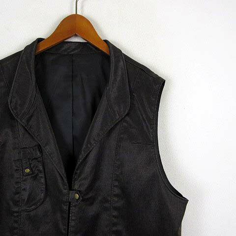 【中古】シャミーデポ Chamois Depo ジレ ベスト スナップボタン ストレッチ ノースリーブ M ダークブラウン レディース 【ベクトル 古着】 241111