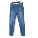【中古】6IXTY8IGHT シックスティーエイト ジャージ デニムパンツ ジーンズ スリム ウォッシュ加工 ストレッチ L ライトブルー レディース 【ベクト...
