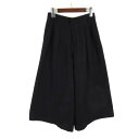 【中古】インデックス INDEX パンツ ガウチョ ワイド タック M 黒 ブラック レディース 【ベクトル 古着】 250325