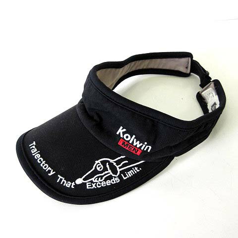 【中古】Kolwin MEN バイザー サンバイザー ロゴ 刺繍 F 黒 ブラック ゴルフウエア メンズ 【ベクトル 古着】 250325