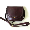 【中古】ゴールドファイル GOLD PFEIL ドイツ製 バッグ ショルダーバッグ フラップ 本革 レザー ボルドー色 赤茶色 かばん 鞄 カバン メンズ レデ...