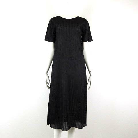 【中古】ROAJEAL ワンピース シアー シフォン リブ ロング マキシ メロウ 半袖 M 黒 ブラック レディース 【ベクトル 古着】 250512 【中古】ROAJEAL ワンピース シアー シフォン リブ ロング マキシ メロウ 半袖 M 黒 ブラック レディース 【ベクトル 古着】 250512