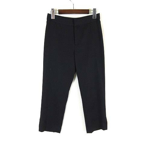 乐天商城 - 【中古】ワクセン waxen 日本製 パンツ アンクルパンツ ジャガード ストライプ M 38 紺 ネイビー レディース 【ベクトル 古着】 250521
