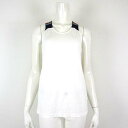 【中古】チャイルドウーマン CHILD WOMAN タンクトップ コットン ニット かぎ編み 切替 M オフ白 マルチカラー レディース 【ベクトル 古着】 250530