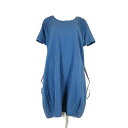 【中古】BEGUM チュニック ワンピース 楊柳 コットン 半袖 キャップスリーブ M 青紺 ネイビーブルー レディース 【ベクトル 古着】 250701