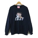 【中古】LANE 24AW スウェット トレーナー Betty Boop ベティー ロゴ プリント 長袖 F 紺 ネイビー レア 希少 レディース 【ベクトル 古着】 250825|詳細画像