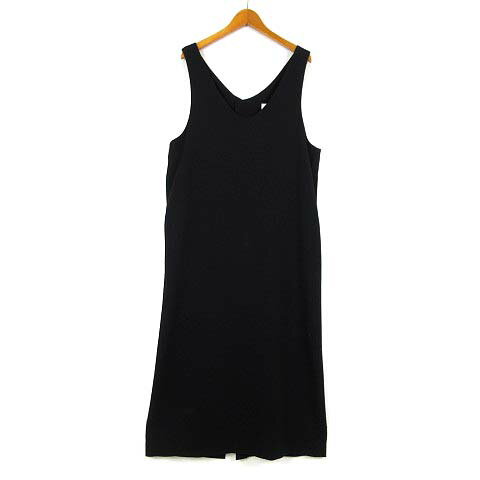 【中古】ナック KNACK ジャンパースカート ワンピース ウール ロング M 黒 ブラック レディース 【ベクトル 古着】 250919