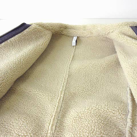 【中古】ザラマン ZARA MAN ムートンジャケット B-3 フライトジャケット フェイクムートン ジップアップ L グレー 美品 メンズ 【ベクトル 古着】 251017