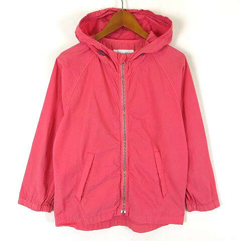 【中古】アーバンリサーチ ドアーズ URBAN RESEARCH DOORS フォーク＆スプーン FORK&SPOON ジャケット マウンテンパーカー ジップアップ ロゴ フード コットン 長袖 135 ピンク 女の子 KIDS キッズ 【ベクトル 古着】 251127