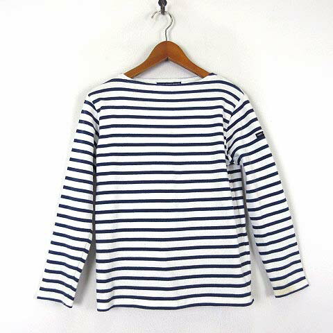 Other - 【中古】セントジェームス SAINT JAMES フランス製 シャツ バスクシャツ カットソー マリンボーダー柄 ボートネック 長袖 XXS 白 ホワイト 紺 ネイビー 小さいサイズ レディース 【ベクトル 古着】 260120