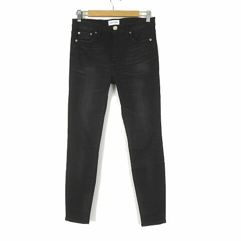[Used] 23区 Onward Kashiyama Denim Jeans Tapered Stretch Washed Size L 40 Black Women's [Vector Used Clothing] 260430