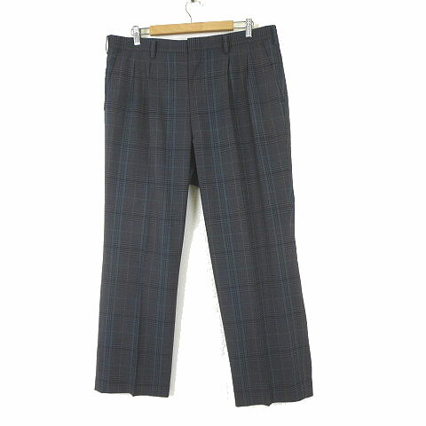 クロイドン Kroydon エミネント EMINENT パンツ スラックス 1タック チェック ストレート 薄手 97cm グレー ブラック グリーン 大きいサイズ メンズ  260513