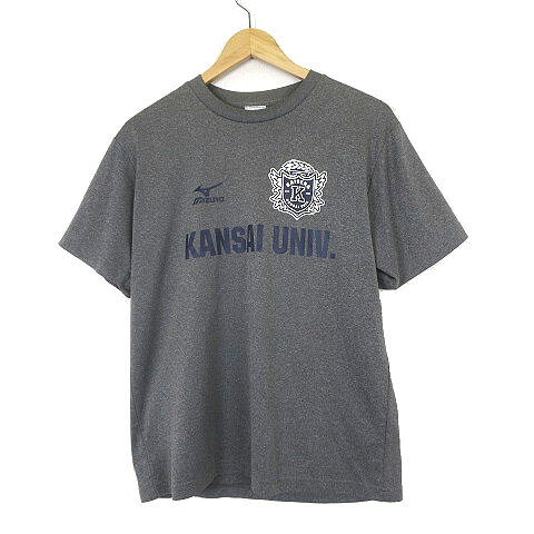 【中古】Tシャツ 関大 アメフト カイザーズ KAISERS ミズノ mizuno KANSAI UNIV. アメリカンフットボール 半袖 L 杢グレー メンズ 【ベクトル 古着】 260811