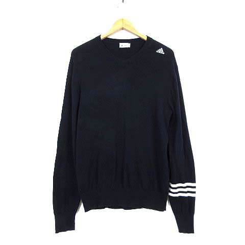 【中古】アディダス adidas ゴルフ GOLF コットン ニット カットソー セーター Vネック 長袖 スリーライン XL 紺 ネイビー 白 ホワイト 国内正規品 メンズ 【ベクトル 古着】 260831ブランドアディダス adidas表記サイズO/XG (XLサイズ相当、実寸サイズもご参考にしてください)実寸サイズ肩幅：48cm　身幅：51cm　着丈：67cm　袖丈：66cm　　素材コットン100％色紺 ネイビー×白 ホワイト状態◆全体的な使用感、薄ヨゴレ等はありますが、目立つようなダメージ等は見られない商品になります。 ◆USEDの商品になりますので、新品、完品をお探しの方、神経質な方はご遠慮下さい。 備考国内正規品になります商品のお問い合わせの回答を休止しております。＊各商品ページの商品詳細等をご確認の上ご購入ください。【中古】アディダス adidas ゴルフ GOLF コットン ニット カットソー セーター Vネック 長袖 スリーライン XL 紺 ネイビー 白 ホワイト 国内正規品 メンズ 【ベクトル 古着】 260831状態ランク　”B”詳細については、下記および「状態ランクについて」ページをご覧ください。未使用・新品の商品ほぼ新品同様の商品使用感が少なく、かなり状態の良い商品使用感はあるが、傷や汚れの少ない商品使用感の他、傷や汚れが見られる商品かなり大きな傷みがある難あり商品※S〜CランクはUSED品となりますので、使用感をご理解の上でご入札下さい。状態ランクについてinformationブランドアディダス adidas表記サイズO/XG (XLサイズ相当、実寸サイズもご参考にしてください)実寸サイズ肩幅：48cm　身幅：51cm　着丈：67cm　袖丈：66cm　　素材コットン100％色紺 ネイビー×白 ホワイト状態◆全体的な使用感、薄ヨゴレ等はありますが、目立つようなダメージ等は見られない商品になります。 ◆USEDの商品になりますので、新品、完品をお探しの方、神経質な方はご遠慮下さい。 備考国内正規品になります商品のお問い合わせの回答を休止しております。＊各商品ページの商品詳細等をご確認の上ご購入ください。本商品は一点物です他サイトや店舗にて販売している商品です。多少のお時間差にて欠品になることもございます。予めご了承頂ますようお願い致します。ベクトル・サイズガイドはこちらこの商品と同じブランドの商品を見る