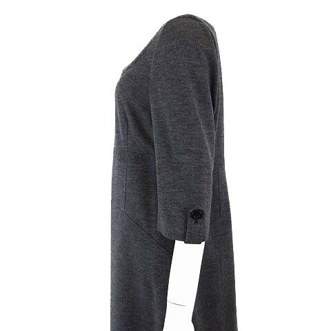 【中古】23区 オンワード樫山 ワンピース ロングワンピース ひざ下 ウール 7分袖 5分袖 ラウンドネック XXL 44 杢 チャコールグレー ゆったり 大きいサイズ レディース 【ベクトル 古着】 260908 vectorpremium-19397154 ブランド古着ベクトルプレミアム店 サンプル画像3