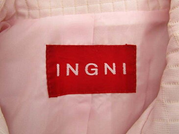 イング INGNI キルティング ステンカラー ジャケット 比翼 ボタンアップ 長袖 上着 無地 パステル ピンク 日本製 B89135 レディース 【中古】【ベクトル 古着】 180330 ブランド古着ベクトルプレミアム店