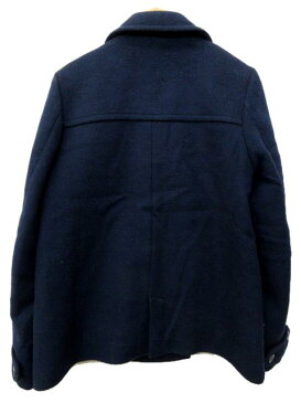 マウジー moussy Pコート ハーフ 中わた 裏キルティング ウール混 ピーコート アウター 2 紺 ネイビー Y97507 レディース 【中古】【ベクトル 古着】 180918 ブランド古着ベクトルプレミアム店