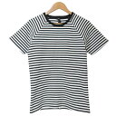【中古】未使用品 ダブルジェイケイ wjk 未使用 Tシャツ ボーダー 半袖 7084 LJ67D カットソー クルーネック 丸胴 S 黒 白 X メンズ 【ベクトル 古着】 240611(4)
