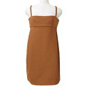 【中古】クラネ CLANE 美品 21AW LOW BARE BUSTIER ビスチェ キャミ チュニック コクーン 1 S相当 キャメル X レディース 【ベ...