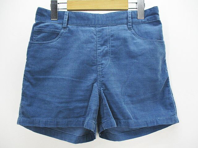【中古】ダブルクローゼット w closet WEARS INC コーデュロイ ショートパンツ F 青系 ブルー ウエストゴム レディース 【ベクトル 古着】 230216のサムネイル