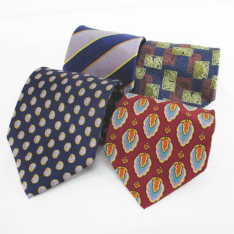 【中古】4本セット シルク 絹 ネクタイ レギュラータイ Honest Jhon / ギラロッシュ Guy Laroche / VITAROSO / Todhouse Reynard of Savile Row 紺系 ネイビー 総柄 メンズ 【ベクトル 古着】 241213 【中古】4本セット シルク 絹 ネクタイ レギュラータイ Honest Jhon / ギラロッシュ Guy Laroche / VITAROSO / Todhouse Reynard of Savile Row 紺系 ネイビー 総柄 メンズ 【ベクトル 古着】 241213