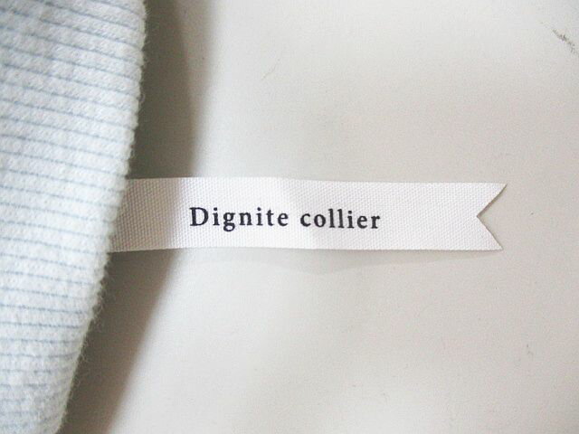 【中古】ディニテコリエ Dignite collier 長袖 パーカー F 青系 ライトブルー プリント リブ レディース 【ベクトル 古着】 250106