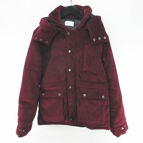 【中古】アドポーション ADPOSION パデット ジャケット コーデュロイ 中綿 L ボルドー系 ワインレッド ジップアップ 綿 コットン 裏地 メンズ 【ベクトル 古着】 250117