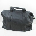 【中古】Bacady Milano ボストンバッグ 型押し ポーチ グレー系 レザー メンズ レディース 【ベクトル 古着】 250313
