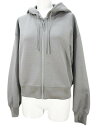 【中古】ユニクロ UNIQLO 長袖 ドライ スウェット パーカー ジャケット クロップド丈 M 灰系 グレー 無地 ジップアップ リブ レディース 【ベクトル...